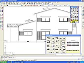 木造住宅:立面図